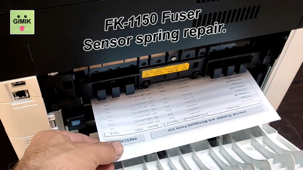 Kyocera Ecosys P2235dn P2040dn Paper Jam Exit Sensor Spring Repair Guide