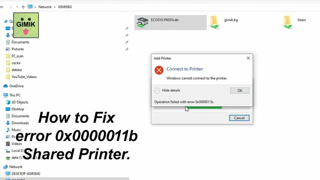 Fix Printer Error 0x0000011b