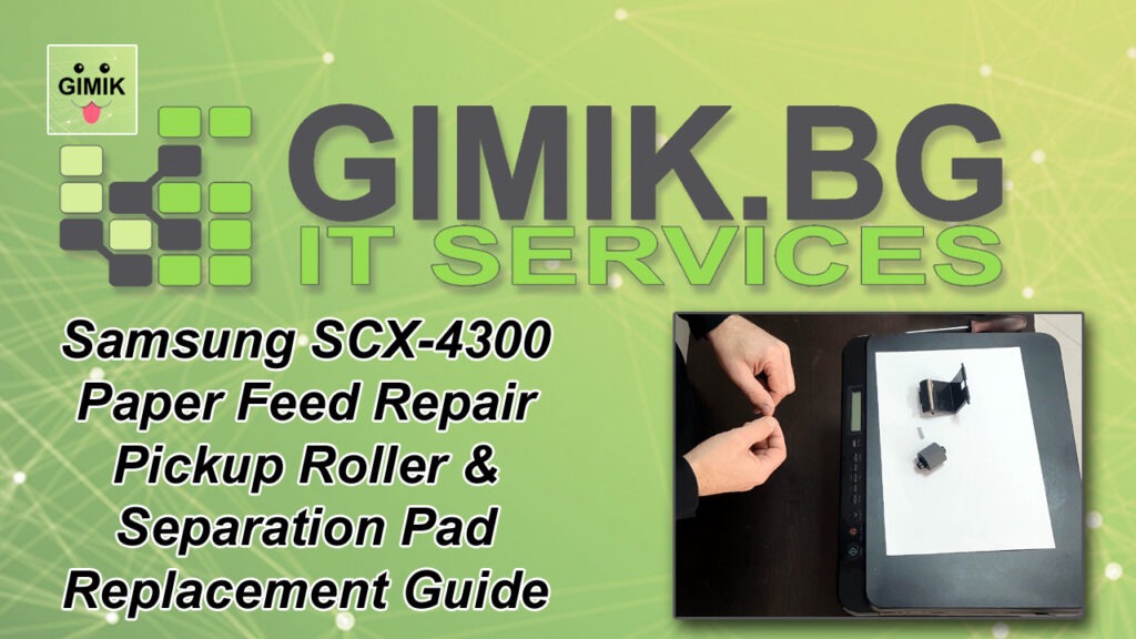 Easy step-by-step guide to fix Samsung SCX-4300 paper pickup issues. Replace the pickup roller and separation pad to stop jams and double feeding.